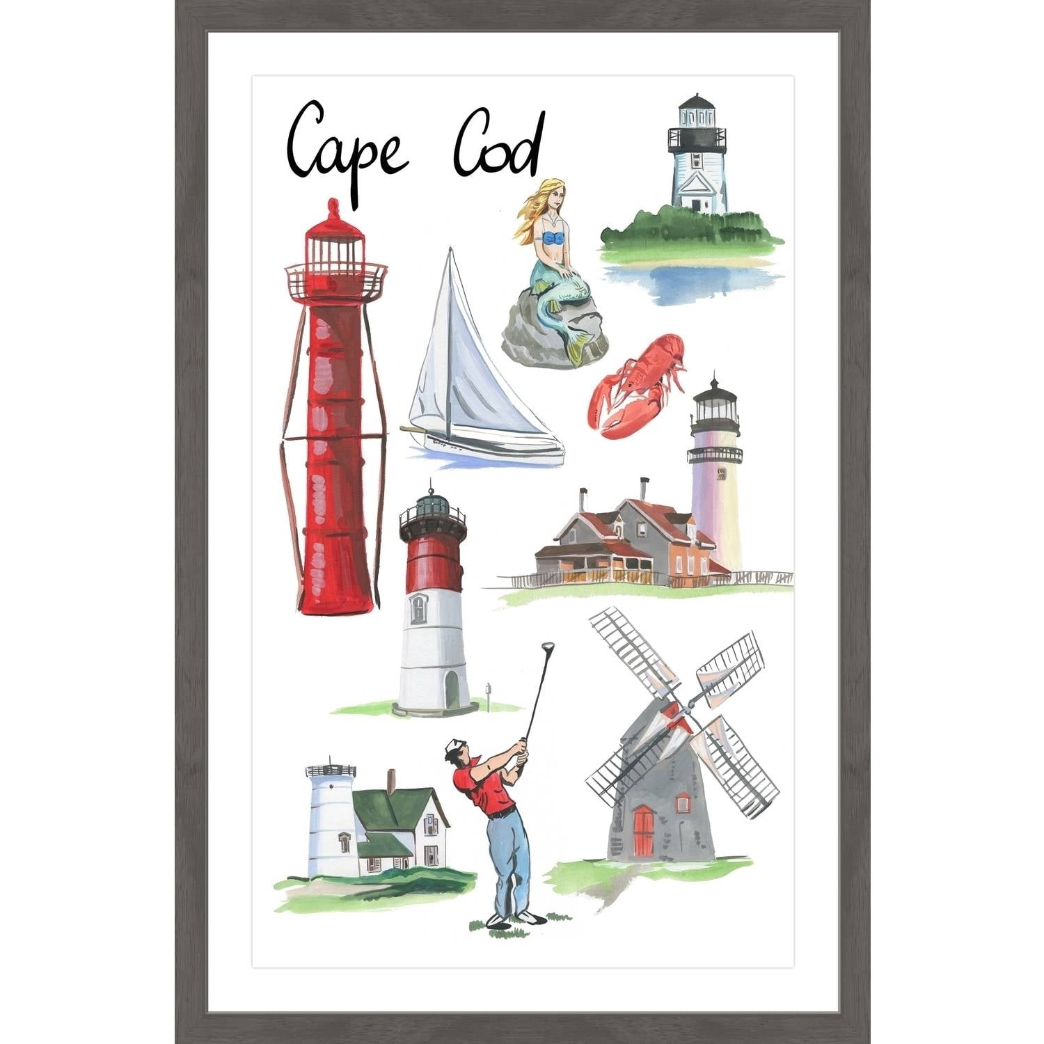 "Best of Cape Cod" Framed Painting Print