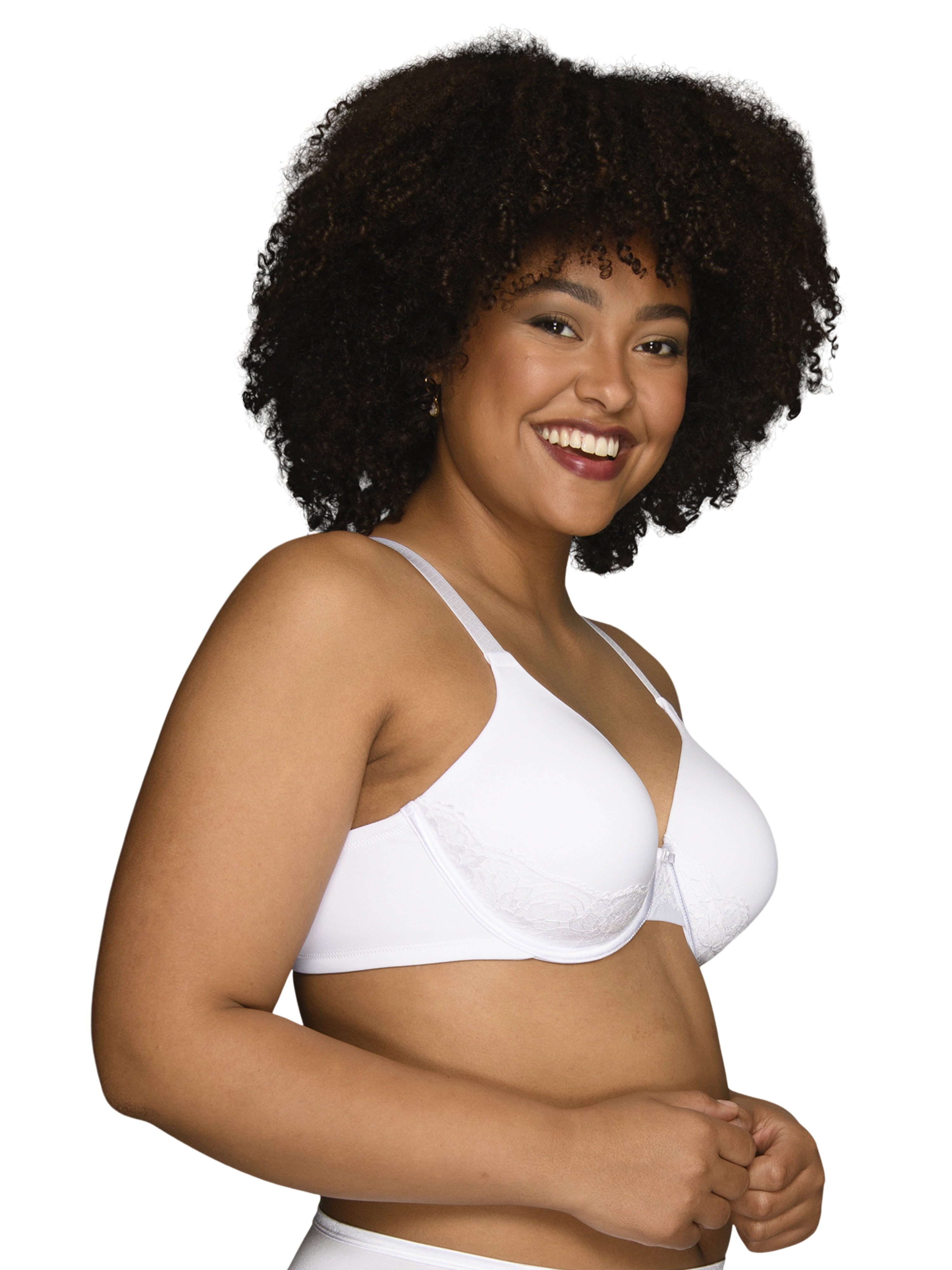 Vanity Fair Lingerie Women's Beauty Back Full-Figure Smoothing Underwire Bra with Lace, Style 76382