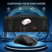 Ajazz AJ099 Black Ergonomic Wireless Mouse Lightweight 2.4G USB Optical 12000DPI PAW3311 OEM Custom Design Gaming Mouse
