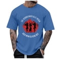 thumbnail image 1 of YDLCAFD Male Print Theme Casual Crewneck Fire Graphic Plus Size Shirt Printed Solid Color Short Sleeve Top, 1 of 6