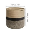 thumbnail image 5 of Jute Rope Woven Plant Basket Cotton Rope Planter Pot Indoor Plants Decorative ,8" x 8", Black Stripes, 5 of 6