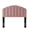 thumbnail image 3 of Headboard, Full Queen Size, Velvet, Pink, Modern Contemporary Urban Design, Bedroom Master Guest Suite, 3 of 10