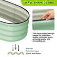 thumbnail image 5 of MAROUTE Oval Raised Garden Bed 4.5x2x1.5 ft, Galvanized Metal Planter Box for Vegetables, Tool-Free Assembly, 2 Pcs, 5 of 9
