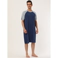 thumbnail image 3 of Camisón para hombre Lars Amadeus Ropa de dormir Azul marino Gris claro M, 3 of 6