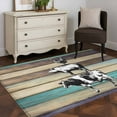thumbnail image 3 of Farmhouse Animals Runner Rug 2.7x5 FT, Non Slip Entryway Carpet, Vintage Wood Country Cow Pig Chicken Washable Soft Floor Carpet Entrance Mat Non-Shedding Throw Rug for Hallway Laundry Room Bedside, 3 of 9