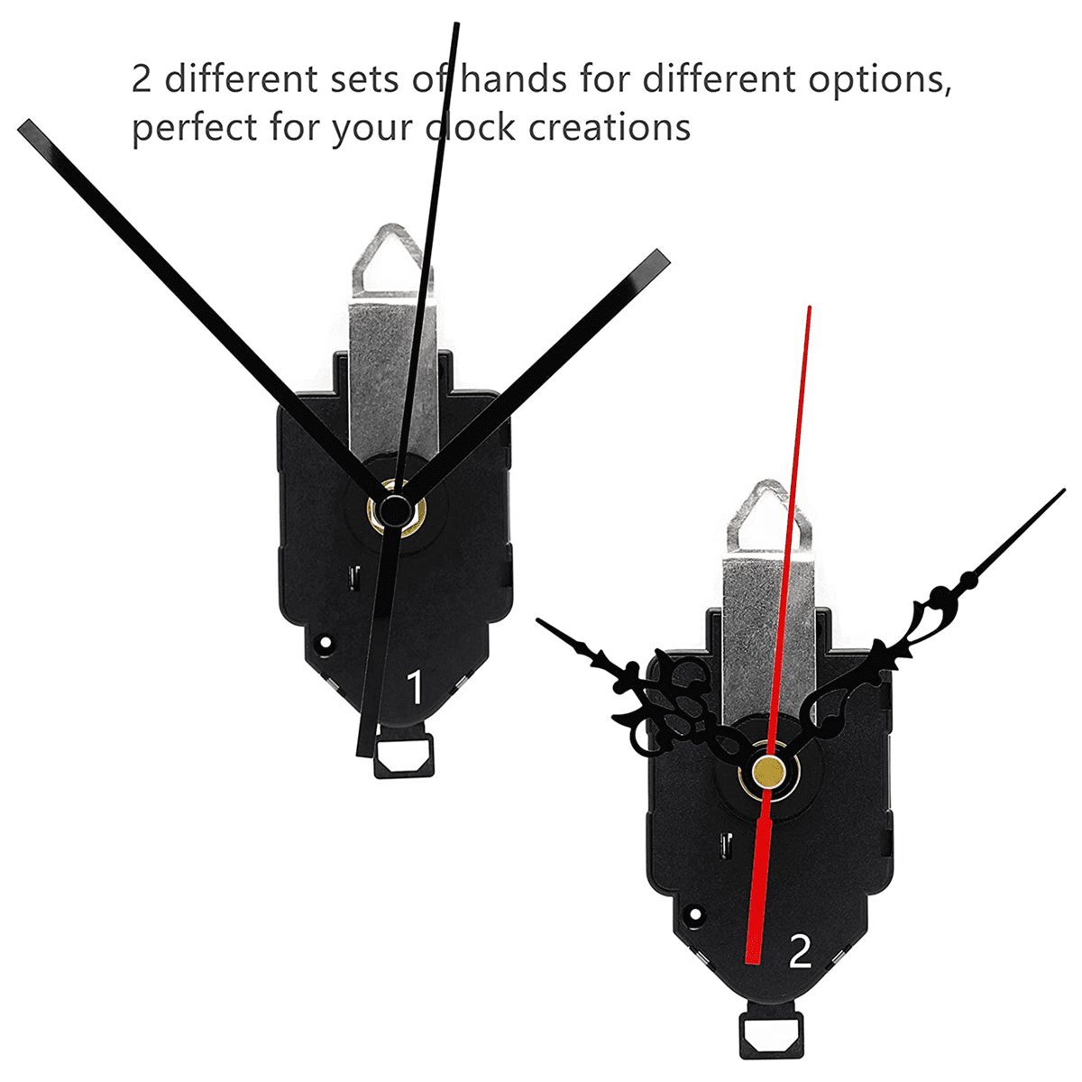 6 Set DIY Quartz Pendulum Clock Movement Mechanism with 12 Pairs of Hands Wall Quartz Clock Repair Tool Parts
