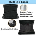 thumbnail image 4 of Faja lumbar TESETON para hombre y mujer, alivia el dolor lumbar, hernia discal, ciática y escoliosis. Malla transpirable, cinturón de soporte lumbar con 8 varillas reforzadas, fácil de usar y transpor, 4 of 5