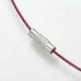 thumbnail image 3 of U8MO 100x Steel Wire Necklace Cord Nice For DIY Jewelry Making With Screw Clasp 17.5"-MediumVioletRed, 3 of 4