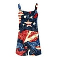 thumbnail image 5 of QATAINLAV Fourth of July Jumpsuits for Women, USA Flag Graphic Jumper Womens Casual Adjustable Straps Playsuits Comfy Linen Going Out Sports Overall with Pockets Navy M Birthday Gifts, 5 of 6
