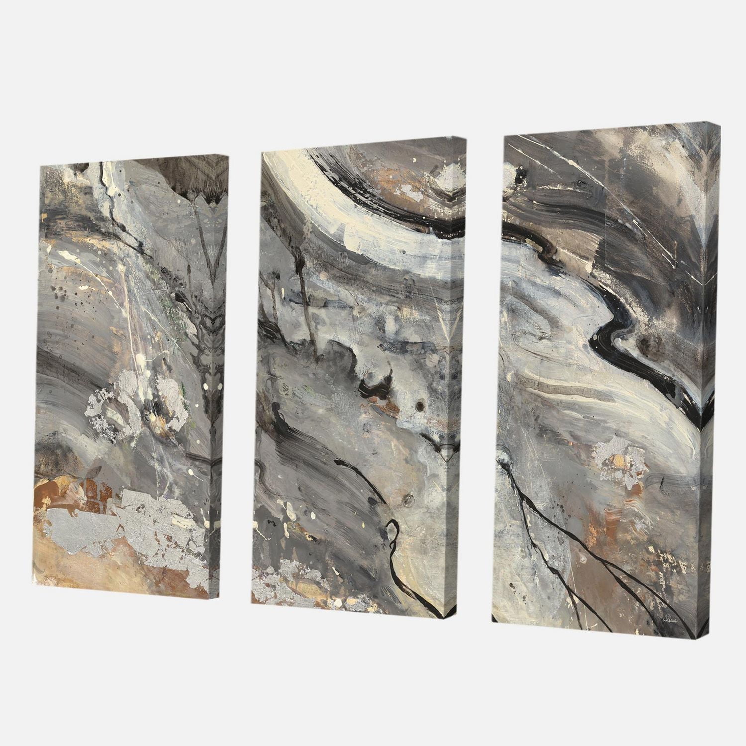 Designart Fire and Ice Minerals II Canvas Wall Art