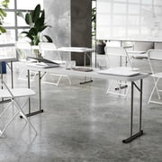 Flash Furniture Kathryn 6-Foot Granite White Plastic Folding Training Table