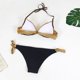 thumbnail image 5 of Gibobby Conjunto de Bañador Sexy Set Brazil Set Beach Up Patchwork Bikini Swimwears Tankinis Set(Dolado,CH), 5 of 5