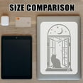thumbnail image 3 of Window Cat Painting Stencil 8.3x11.7inch Plastic Cat Shape Stencil Moon Stars Stencil Branch Stencil Reusable Animal Theme Template for Painting on Wood Floor Wall Tile Canvas Fabric, 3 of 7