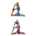 thumbnail image 1 of 2 piezas Yoga estiramiento estatua escultura figurita escritorio coche artesanía, 1 of 8