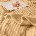 thumbnail image 5 of Cadorn 1 PCS Solid Color Magic Plush Fleece Blanket 59x79 Inches, Ultra Soft Cozy Warm Throw for Home Bedroom Decor, Khaki Luxury Bedding Accessories, 5 of 6