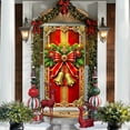 thumbnail image 4 of Hxlamzoo 35 X 71 Inch Christmas Door Cover - Xmas Door Curtain with Easy Installation Rope for Christmas Day Wall and Door Decoration - Xmas Holiday Party Supplies, 4 of 6