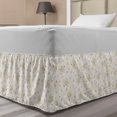 thumbnail image 1 of Floral Bed Skirt, Ornamental Bouquets of Spring Season Summer Season Blossom Graphics Vintage Design, Elastic Bedskirt Dust Ruffle Wrap Around for Bedding Decor, 4 Sizes, Multicolor, by Ambesonne, 1 of 2