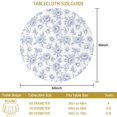thumbnail image 3 of Pioneer Flower Floral Print Pattern Round Tablecloth 60 X 60 Inch, Wrinkle Resistant Wipeable Table Cloth for Kitchen Dining Picnic Patio Party, 3 of 6