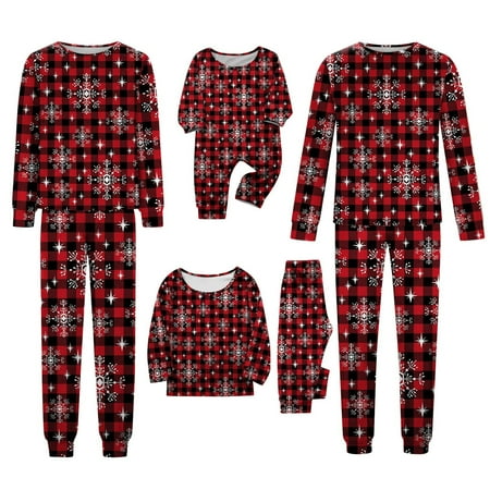 

Plus Size Family Christmas Matching Pajamas Set Cartoon Deer Plaid Sleepwear Loungewear Christmas Pajamas For Men Women Kid Baby Guvpev Baby 6 Months