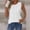 *White, variant on ClodeEU Women's Summer Pleated Sleeveless Crewneck Tank ,Solid Color Casual Top Wine,Womens Plus L