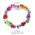 thumbnail image 5 of XISAOK Punk Skull Bracelet Gothic Colorful Skull Bracelet Elastic Bracelet Jewelry Gift, 5 of 10