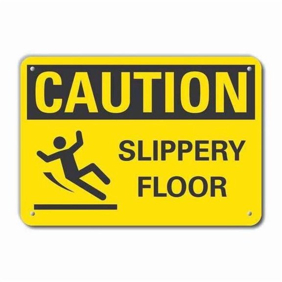 Lyle Rflctv Slippery Floor Caut Sign,10x14in LCU3-0140-RA_14x10