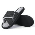 thumbnail image 5 of Women Adjustable Arch Support Slippers, Memory Foam Fuzzy Open Toe Velcro Flat Slides, 5 of 8
