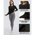 thumbnail image 4 of CL convallaria 4 Pack Athletic Workout Shirts for Women - SPF Long Sleeve Sun Protection Undershirt Cooling Quick-Dry for Yoga & Hiking, 4 of 8