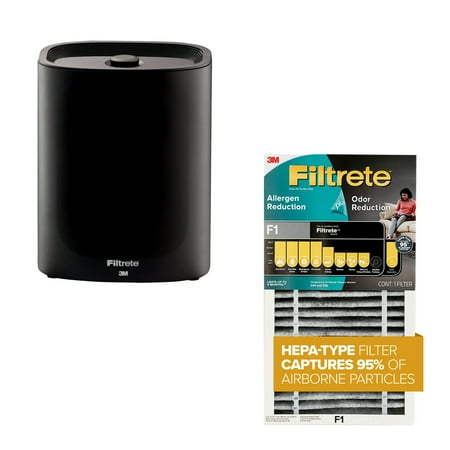 

Filtrete by 3M Air Purifier for Small Rooms Bundle 110 sq ft - Includes Device + Allergen/Odor Reduction Replacement Filter