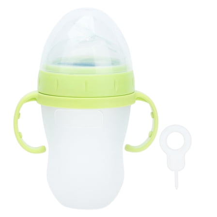 BOKYAN Silicone Baby Squeeze Cereal Bottle with Integrated Spoon, Food‑Grade, Teething Friendly, Easy Clean