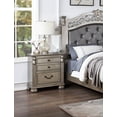 thumbnail image 3 of Esofastore 3-Piece Traditional Wood Queen Bedroom Set, Gray, 3 of 7