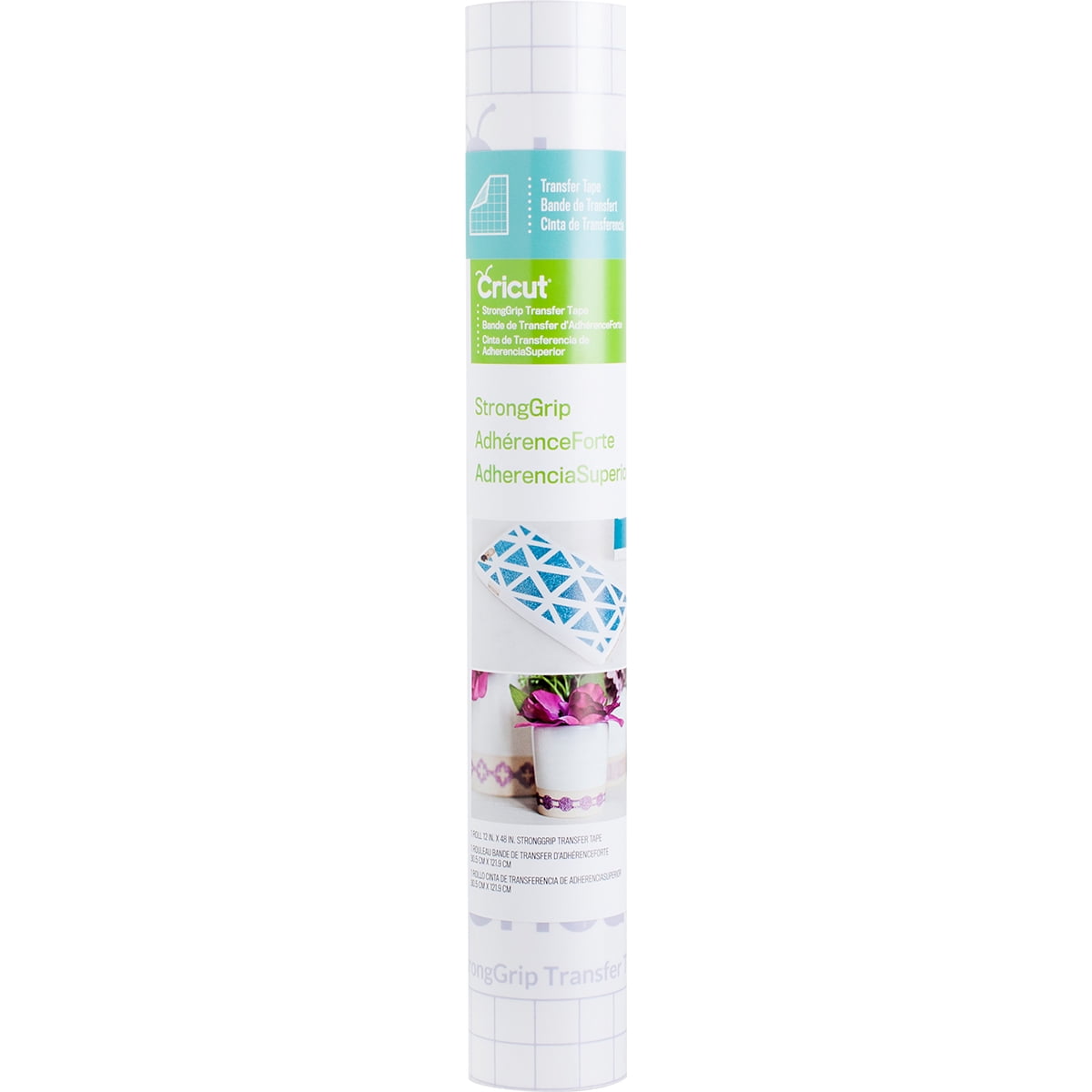 Cricut 12" x 48" Strong Grip Transfer Tape: Clear PET for Vinyl, Compatible with All Cricut Machines, Craft Cutting Material