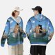 thumbnail image 4 of Balery Two Brave Cats Are Floating On The Sea Iceberg Sudadera ligera de manga larga con capucha y protección solar UPF 50+ para hombre y mujer, ideal para pesca y running-XX-Large, 4 of 7
