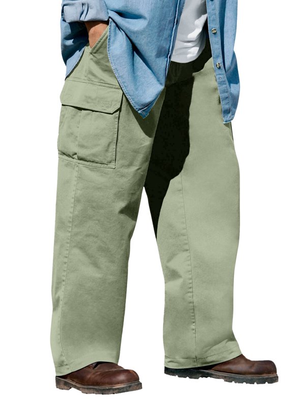 Mens Elastic Waist Pants Big And Tall