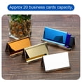 thumbnail image 5 of Uxcell 3.5x2.x1.8 Inch Office Desktop Name Cards Display Stand Business Card Holder Champagne Gold 2 Pack, 5 of 5