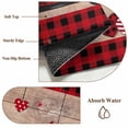 thumbnail image 2 of Red Valentine's Day Kitchen Runner Rug 2x6 Washable Runners for Hallway Non Slip Truck Plaid Love Heart Wooden Large Area Rug Indoor Floor Carpet for Bathroom Laundry Entryway Bedroom Living Room, 2 of 8