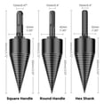 thumbnail image 2 of 3 pcs Wood Splitter Firewood Drill Bit, Firewood Drill Bit Wood Splitter, Screw Cone Driver Log Splitter, Firewood Kindling Splitter Screw for Household Electric Drill (42MM), 2 of 5