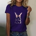 thumbnail image 2 of Toimothcn Womens Tees Happy Easter Cute Cartoon Bunny Printed Short Sleeve T Shirts Soft Loose Comfortable Shirt Tops Suitable For Dailywear, 2 of 4