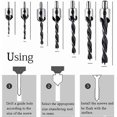 thumbnail image 2 of 26pcs woodworking drilling tools, including 6 countersink drill bits, 7 tri-point drill bits with L-key, 8 cork drill bits, 2 of 4