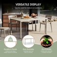 thumbnail image 4 of WestinTrends Playa 59" Iron Metal Outdoor Rectangular Patio Dining Table For 6, Sand, 4 of 14