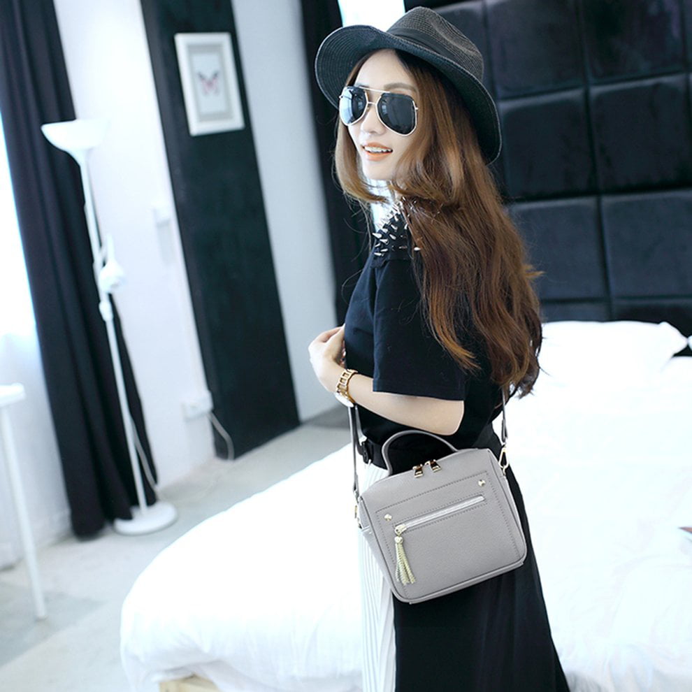 Womens Messenger Shoulder Bag Fashion Casual Soft PU Leather Bag Handbag 8C 