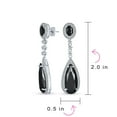 thumbnail image 4 of Bling Jewelry Womens Classic Art Deco CZ Dangle Chandelier Earrings for Bridal Party Prom Silver, 4 of 4