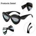 thumbnail image 4 of 2 gafas de sol sexys con forma de labio (blanco y negro): gafas de sol únicas y lindas con forma de ojo de gato para mujer, montura gruesa, color caramelo, gafas de sol punk geniales y novedosas UV400, 4 of 5