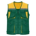 thumbnail image 2 of purcolt Womens Reflective Safety Vests Color Block High Visibility Multi Pocket Zipper Front Work Waistcoats Green 4XL, 2 of 7