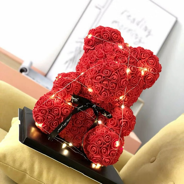 Soap Rose Flowers Bear Gift Box Xmas Birthday Valentine - Temu