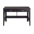 thumbnail image 4 of CorLiving Folio Dark Brown Engineered Wood Two Drawer Adult Desk with Lower Storage Shelf, 4 of 6
