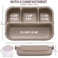 thumbnail image 2 of Fiambrera Bento Box con forma de concha y tortuga para adultos con 4 compartimentos, 2 of 7