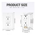 thumbnail image 3 of 5Pack GFCI Outlets 15 Amp,Non-Tamper ,Decor GFI Receptacles with LED Indicator,Ground Fault Circuit Interrupter, 3 of 5