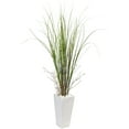 thumbnail image 2 of Bamboo Grass Artificial Plant in White Tower Ceramic, 2 of 2