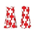 thumbnail image 7 of Fuzoiu Red Cross 1 Print Women's Sleeveless Dress,Summer Dresses for Women,Casual Sundresses,Beach Sleeveless T-shirt Swing Dress with Pockets, 7 of 7